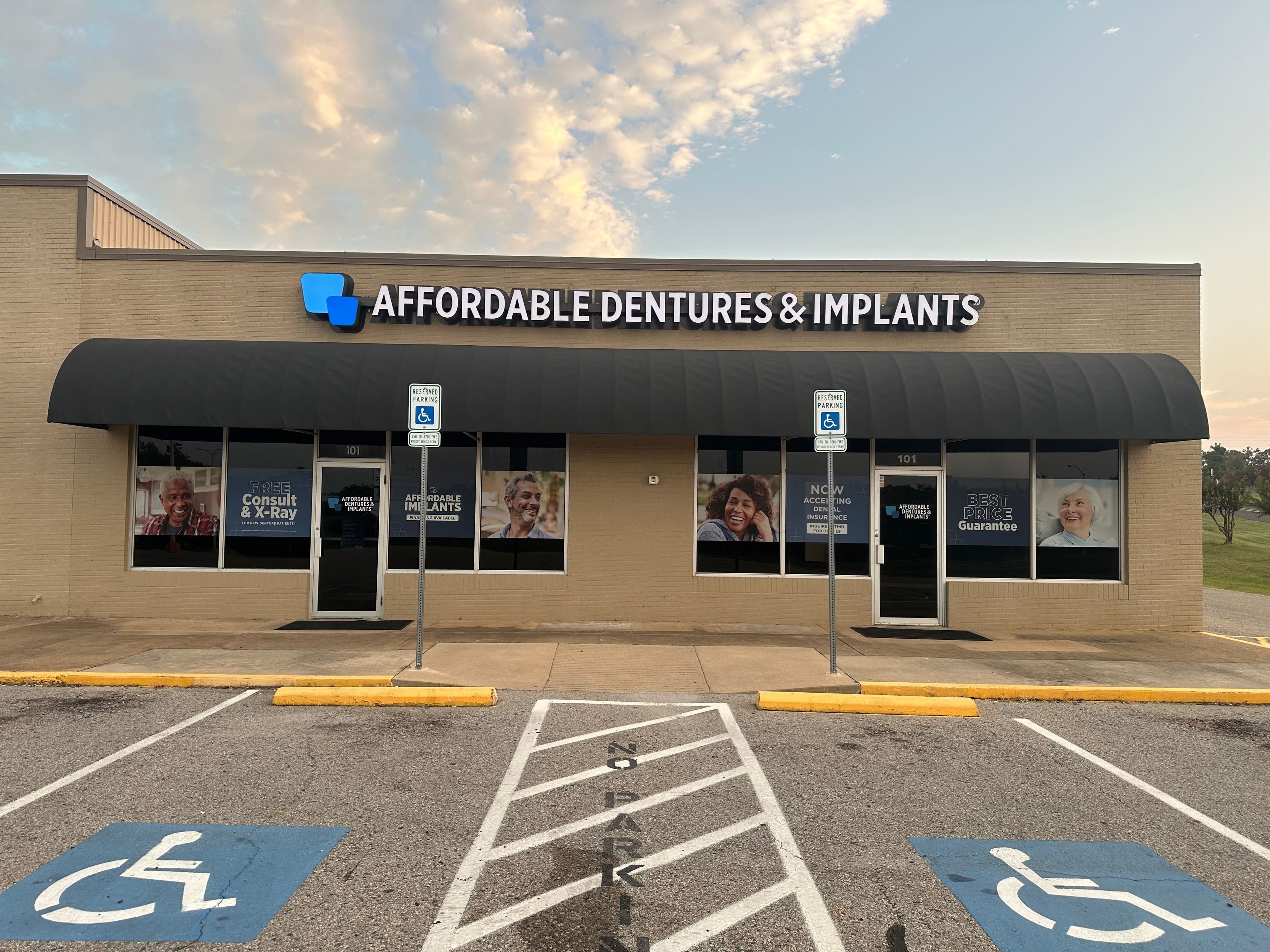 Exterior of Affordable Dentures & Implants in Denison, TX