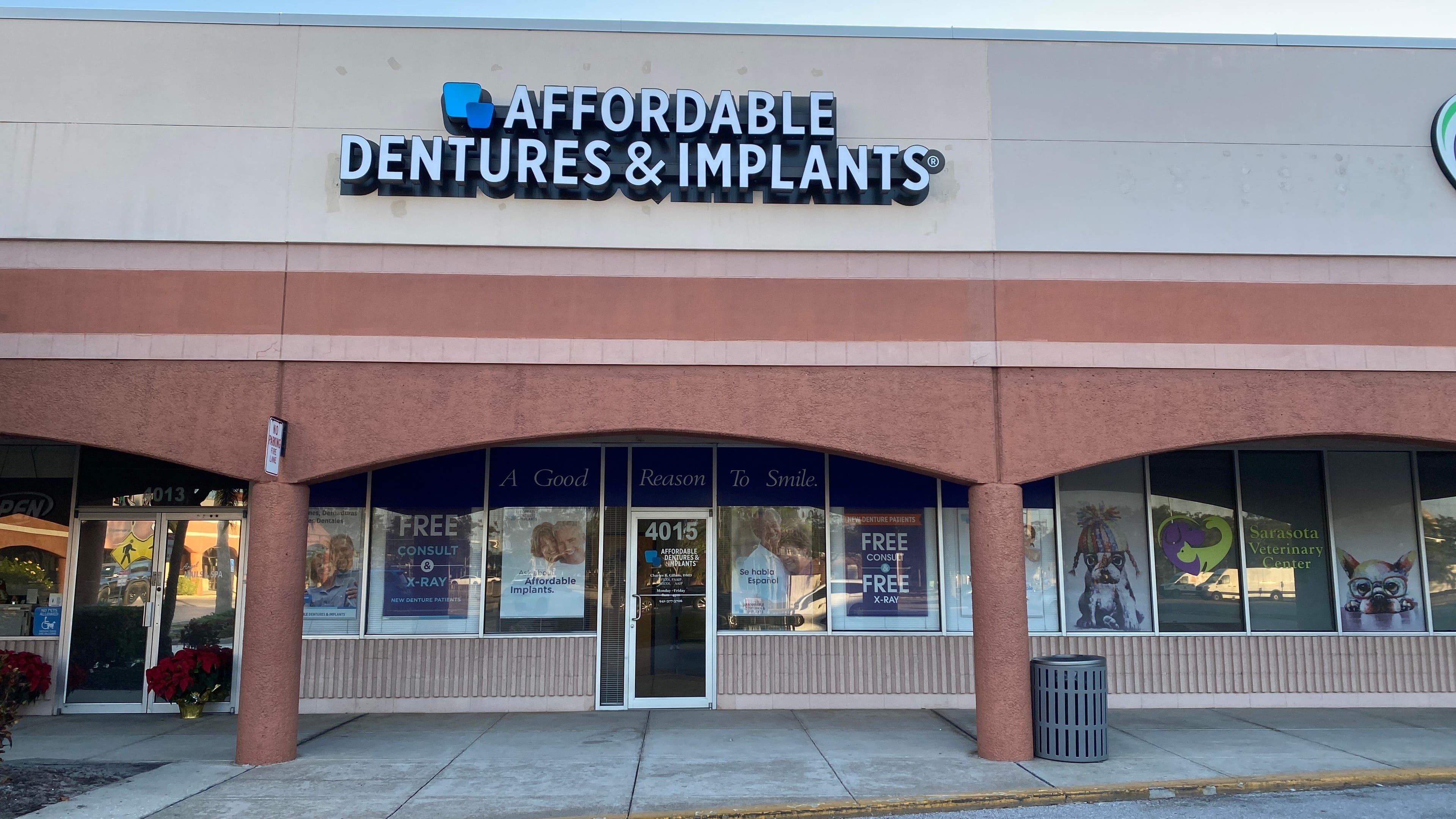 Exterior of Affordable Dentures & Implants in Sarasota, FL