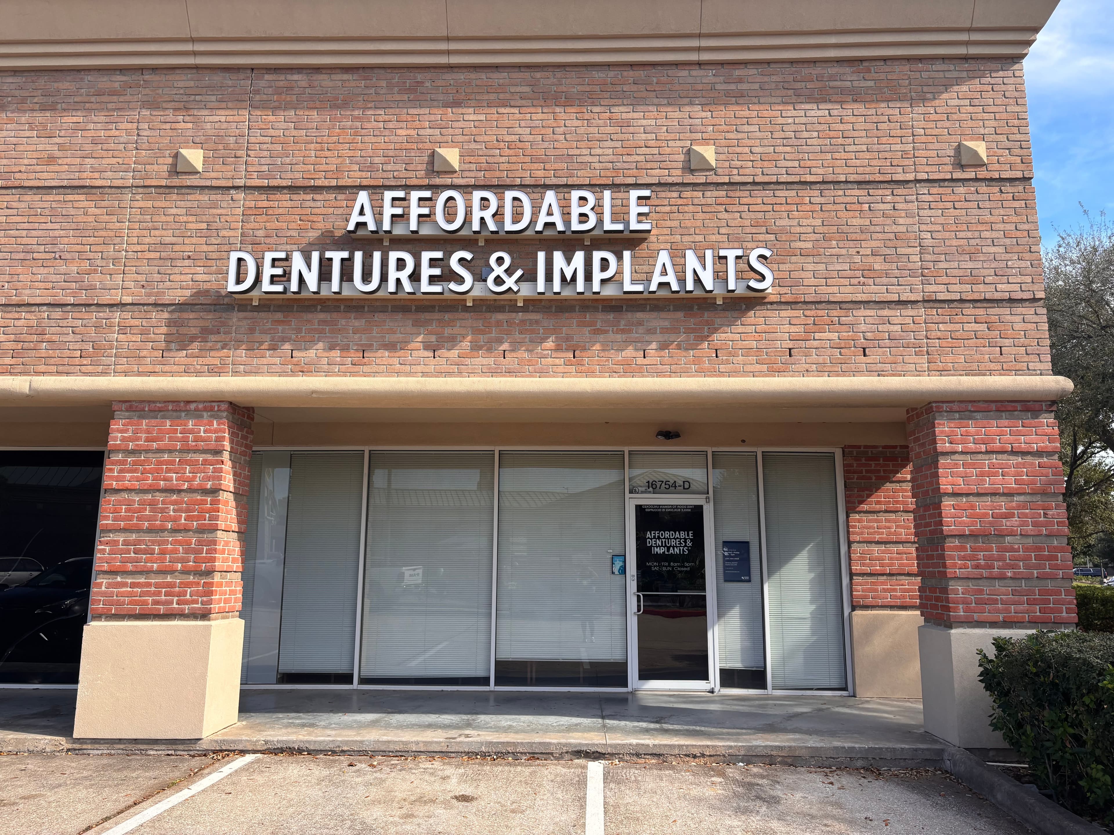 Exterior of Affordable Dentures & Implants in Sugar Land, TX