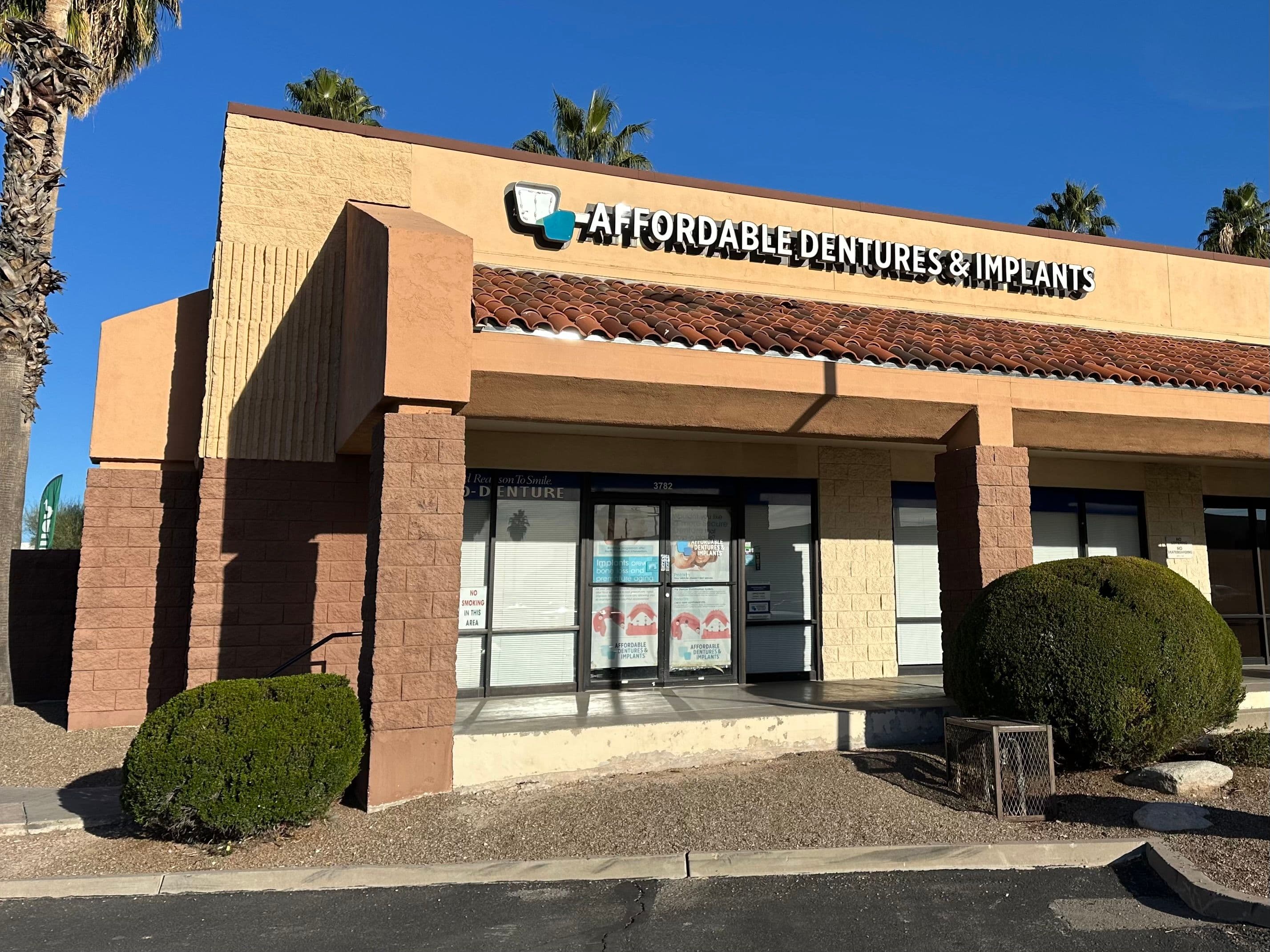 Exterior of Affordable Dentures & Implants in Tucson, AZ
