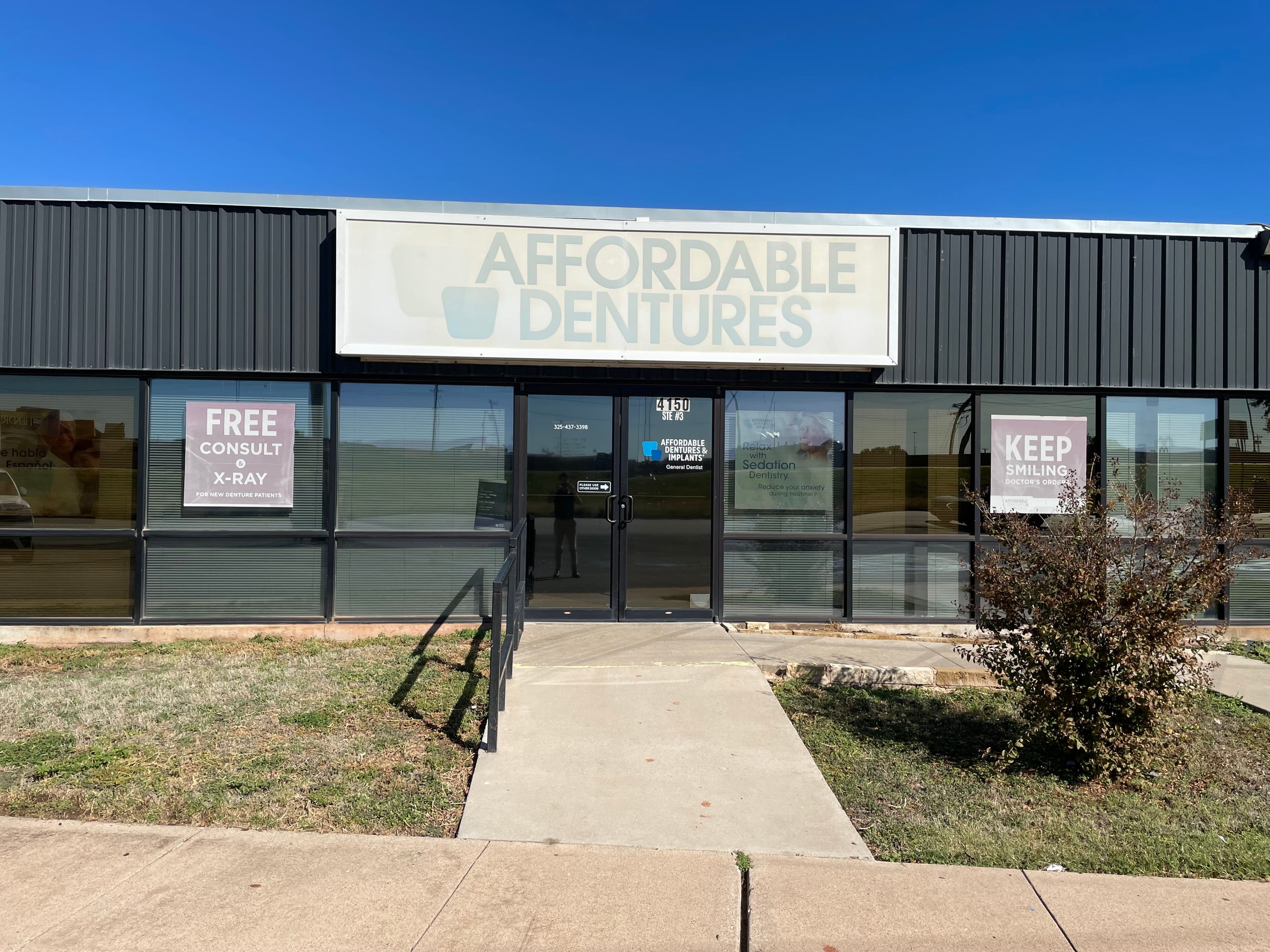 Exterior of Affordable Dentures & Implants in Abilene, TX