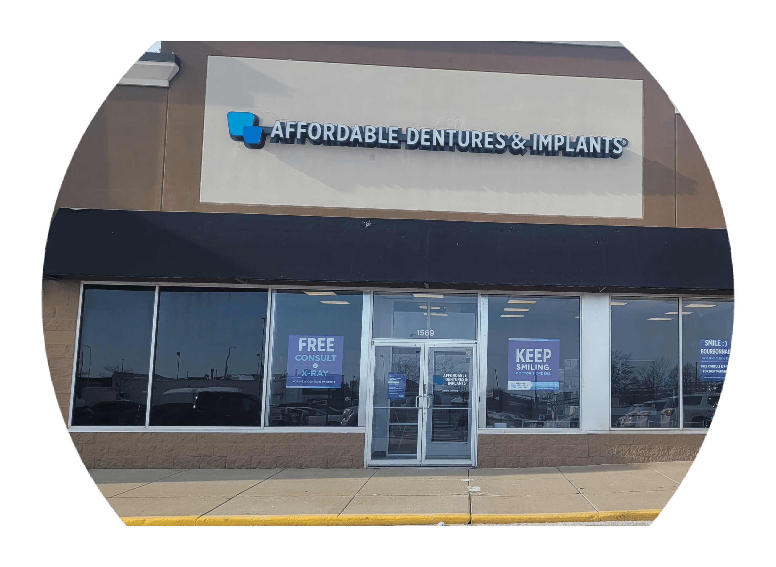Exterior of Affordable Dentures & Implants in Bourbonnais, IL