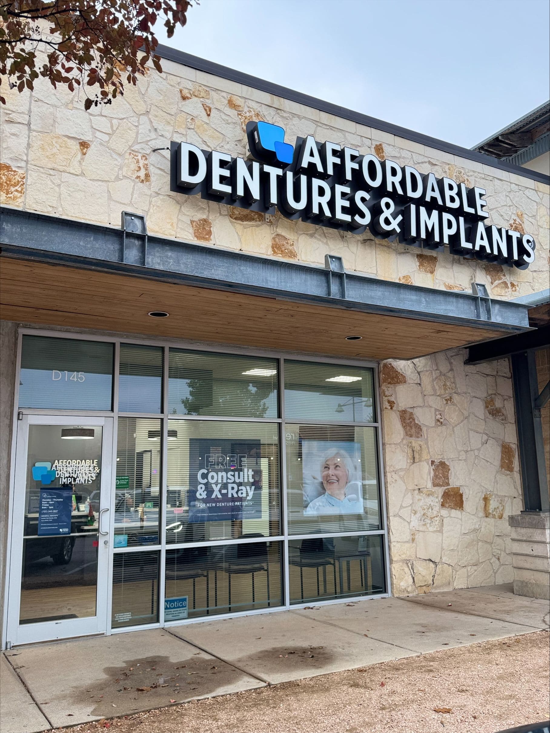Exterior of Affordable Dentures & Implants in Cedar Park, TX