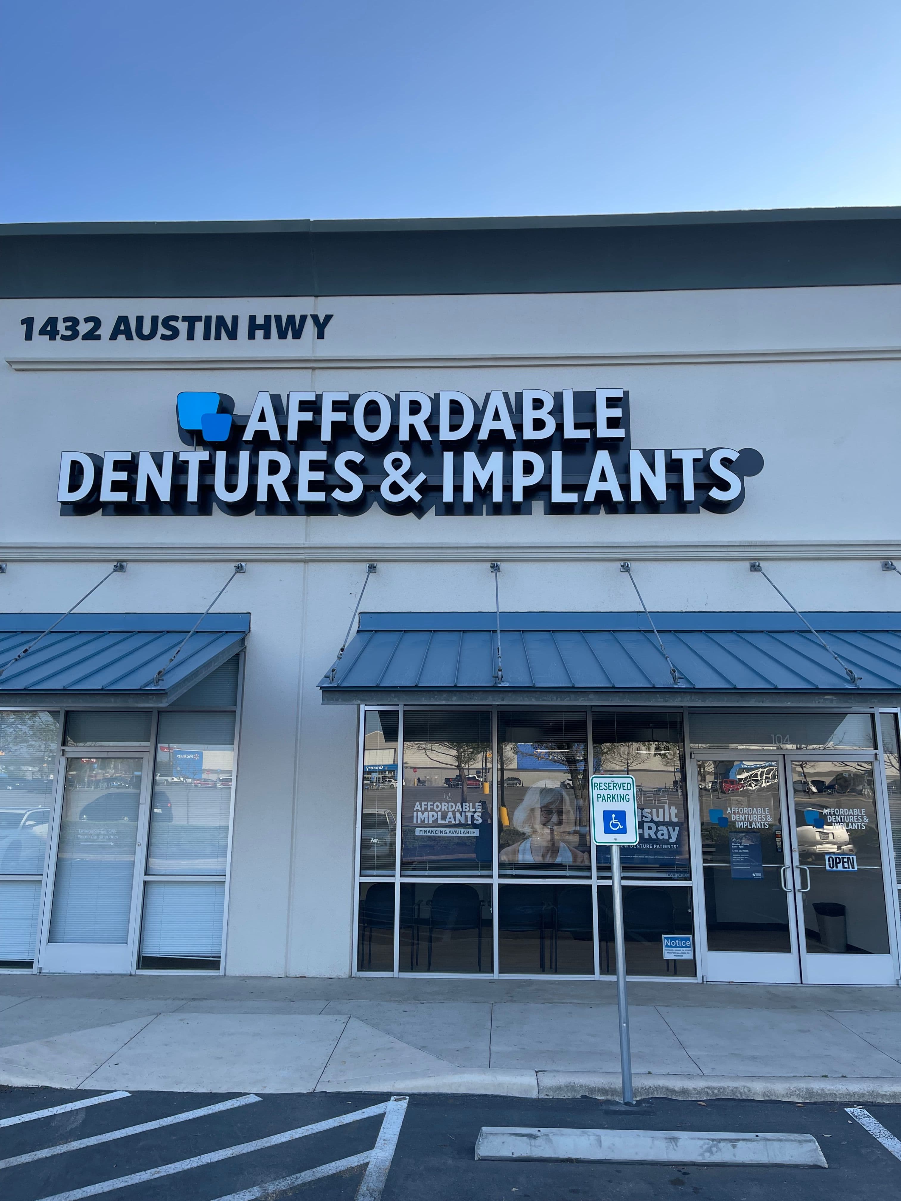 Exterior of Affordable Dentures & Implants in San Antonio, TX