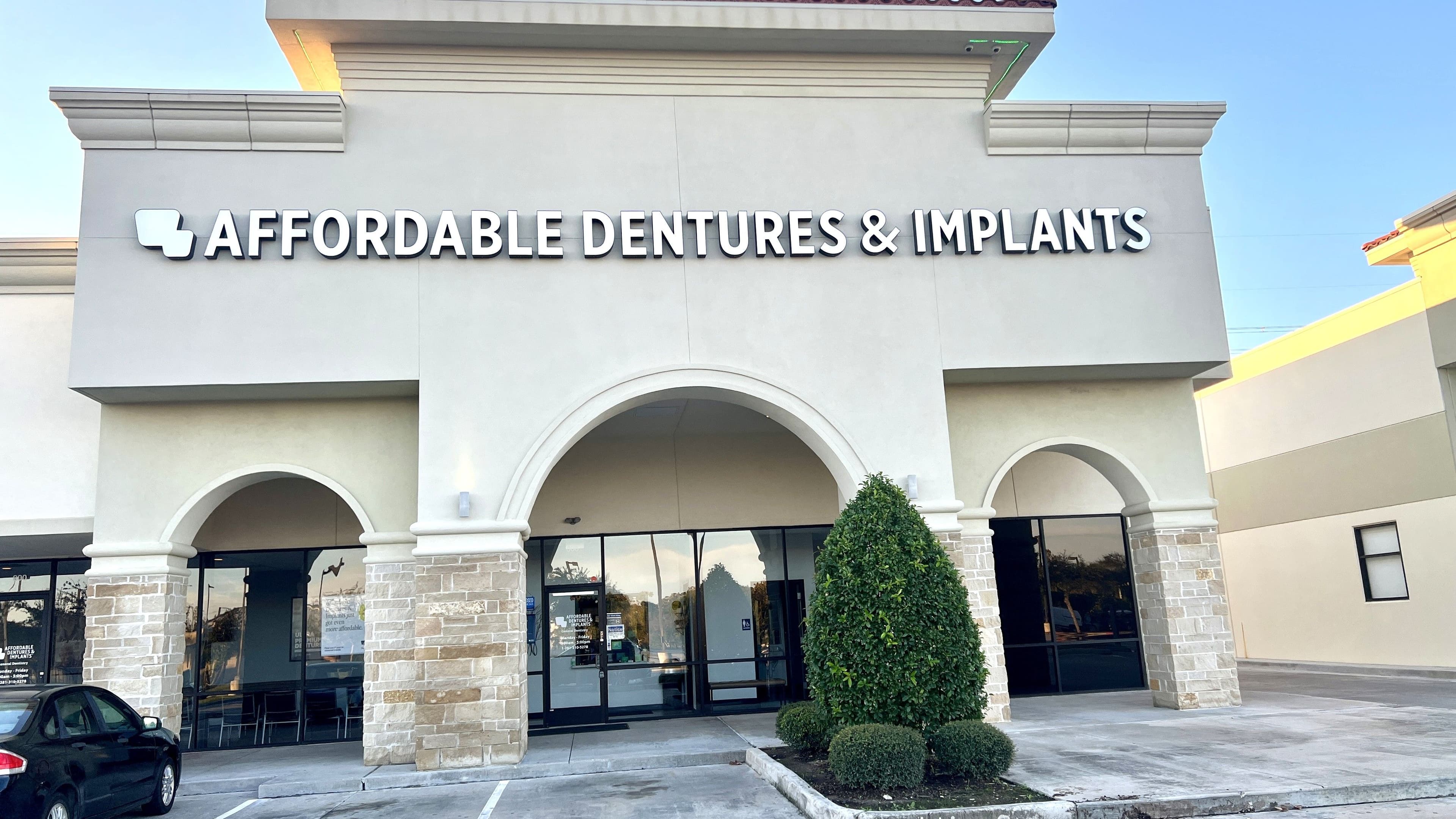 Exterior of Affordable Dentures & Implants in Humble, TX