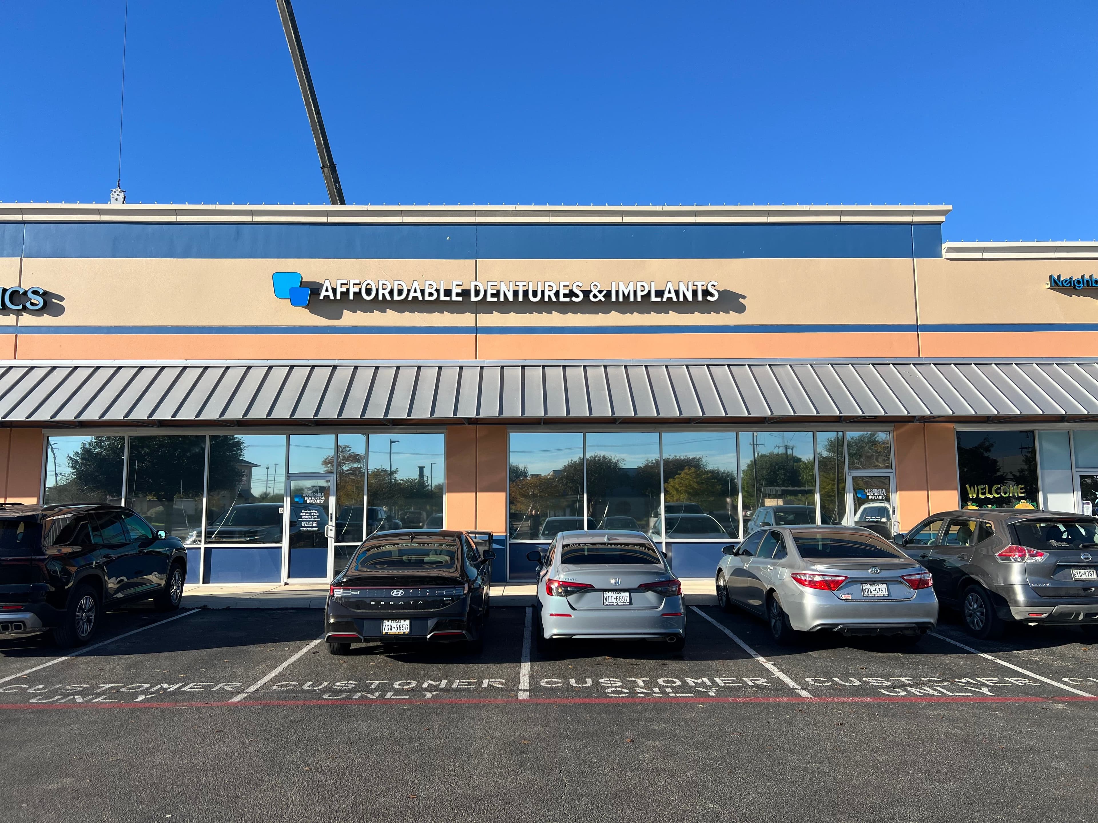 Exterior of Affordable Dentures & Implants in Schertz, TX